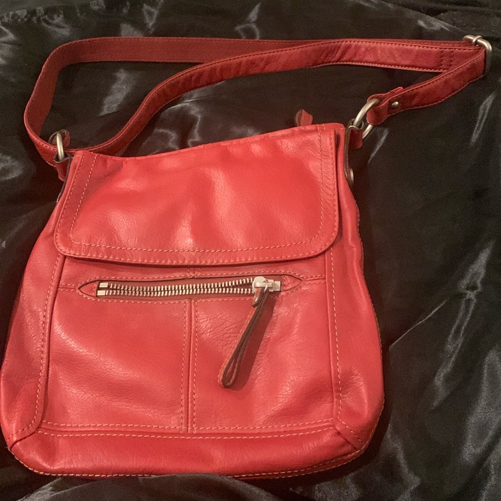 Fossil red crossbody